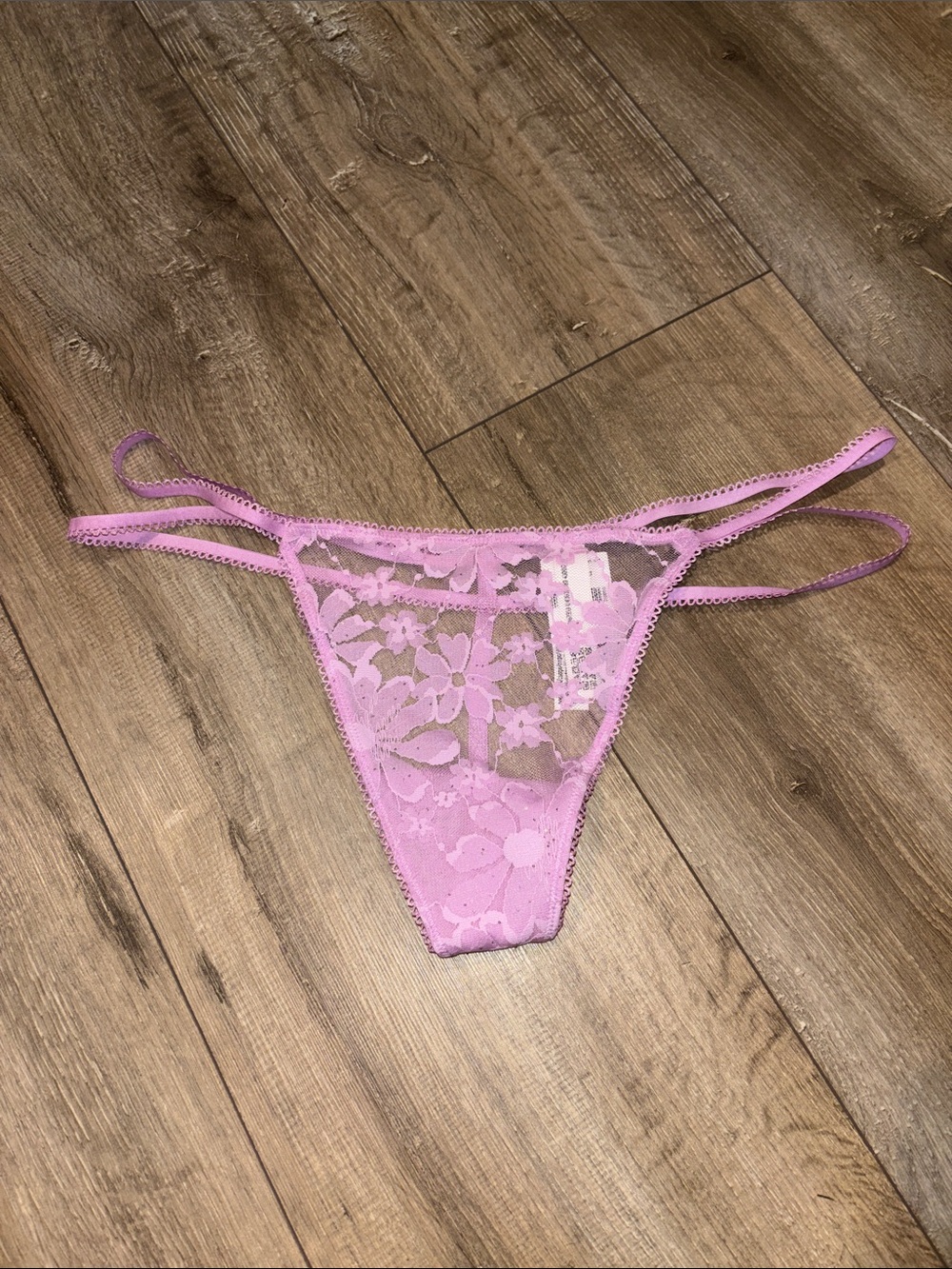 PINK Victoria’s Secret Double Strap Sparkle Thong Panty